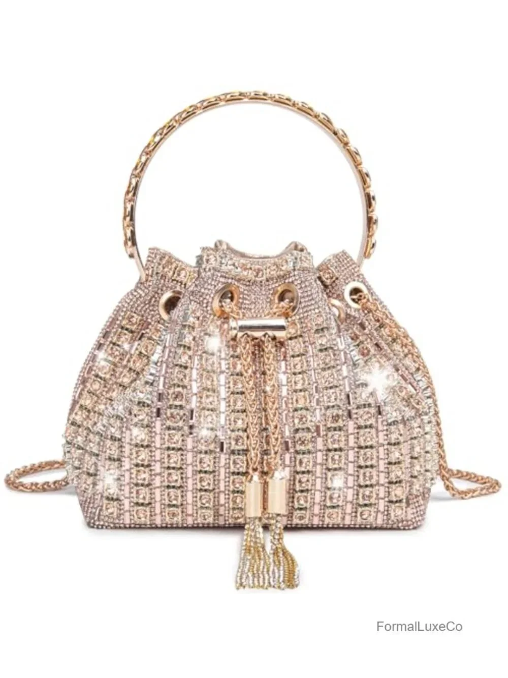 Rhinestone Evening Clutch Crossbody Bag Prom Party Purse Glitter Sequined
